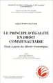 Cover image for Le principe d'égalité en droit communautaire