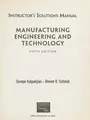 Cover image for Instructor's solutions manual, Manufacturing engineering and technology, fifth edition