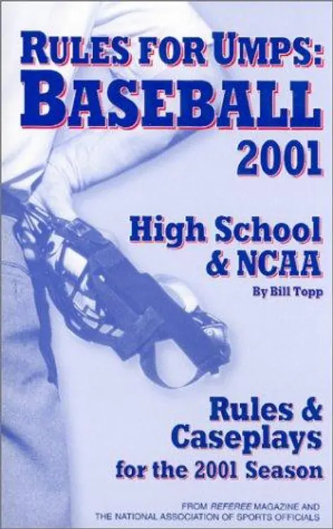 Rules For Umps: Baseball 2001, High School and NCAA cover