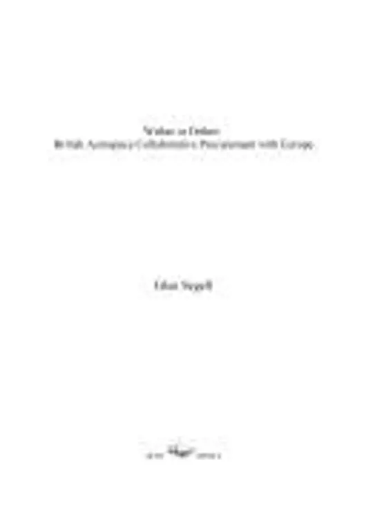 Wither or dither: British aerospace collaborative procurement with Europe cover
