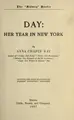 Cover image for Day, her year in New York
