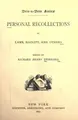 Cover image for Personal recollections of Lamb, Hazlitt, and others.