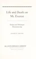 Cover image for Life and death on Mt. Everest
