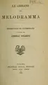 Cover image for Le origini del melodramma