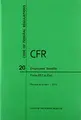 Cover image for Code of Federal Regulations, Title 20, Employees' Benefits, Pt. 657-End, Revised as of April 1, 2015