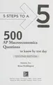 Cover image for 500 AP Macroeconomics Questions to Know by Test Day