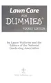 Cover image for Lawn care for dummies, Pocket Edition