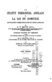 Cover image for Le statut personnel anglais: ou, La loi du domicile envisagée comme branche du droit anglais