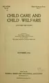 Cover image for Child care and child welfare