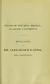 Cover image for Application by Dr. Alexander Napier, with testimonials