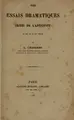 Cover image for Des essais dramatiques imités de l'antiquité au XIVe et au XVe siècle