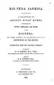 Cover image for Rig-Veda-Sanhitá: A Collection of Ancient Hindu Hymns ...