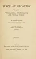 Cover image for Space and geometry in the light of physiological, psychological and physical inquiry