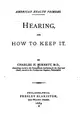 Cover image for Hearing and how to keep it