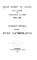 Cover image for Catalogue of Scientific Papers, 1800-1900