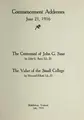 Cover image for Commencement addresses June 21, 1916