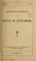 Cover image for Fiftieth anniversary of the Battle of Gettysburg ...