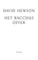 Cover image for Het Bacchus offer