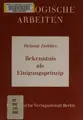 Cover image for Bekenntnis als Einigungsprinzip