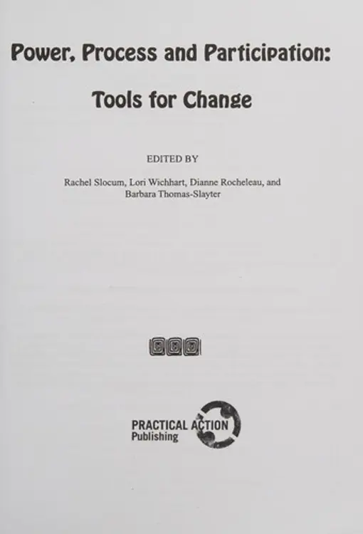 Power, Process and Participation: Tools for Change cover