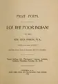 Cover image for Lo! The poor Indian!