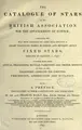 Cover image for The catalogue of stars of the British Association for the Advancement of Science