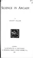 Cover image for Science in Arcady