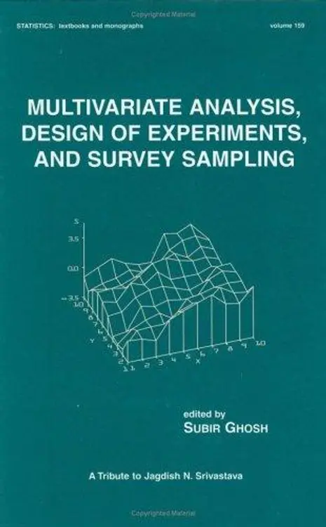 Multivariate analysis, design of experiments, and survey sampling cover