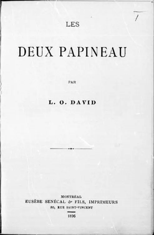 Les deux Papineau cover
