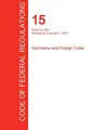 Cover image for CFR 15, Parts 0 to 299, Commerce and Foreign Trade, January 01, 2017