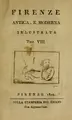 Cover image for Firenze antica, e moderna