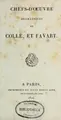 Cover image for Chefs d'oeuvre dramatiques de Collé, et Favart