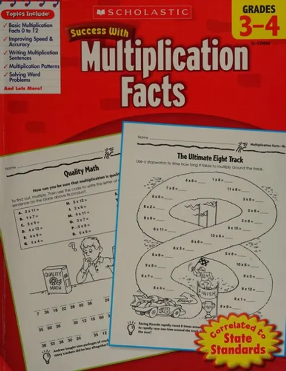 Scholastic Success with Multiplication Facts Grade 3-4 cover