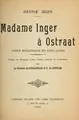Cover image for Madame Inger à Ostraat