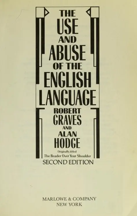 The Use and Abuse of the English Language cover