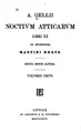 Cover image for A. Gellii Noctium atticarum, libri XX