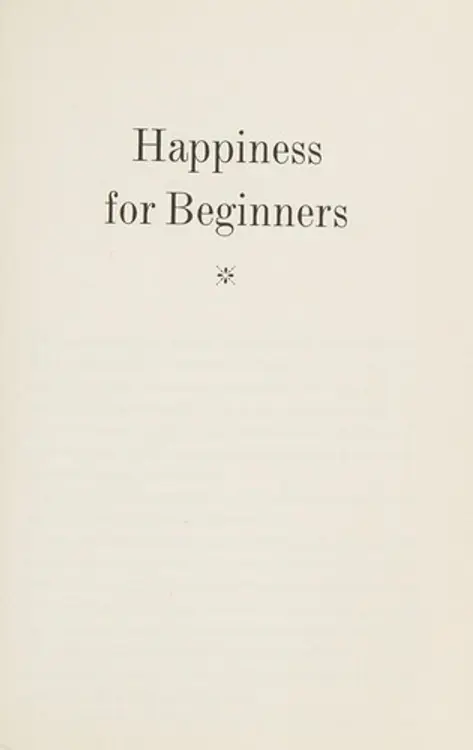 Happiness for beginners cover