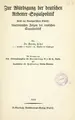 Cover image for Zur Würdingung der deutschen Arbeiter Sozialpolitik
