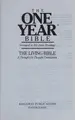 Cover image for THE ONE YEAR BIBLE, arranged in 365 Daily Readings, The Living Bible