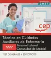 Cover image for Técnico en Cuidados Auxiliares de Enfermería . Comunidad de Madrid. Test generales y específicos