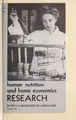 Cover image for Human nutrition and home economics research in the U.S. Department of Agriculture