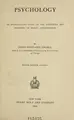 Cover image for Psychology; an introductory study of the structure and function of human consciousness.