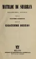 Cover image for Matilde di Shabran