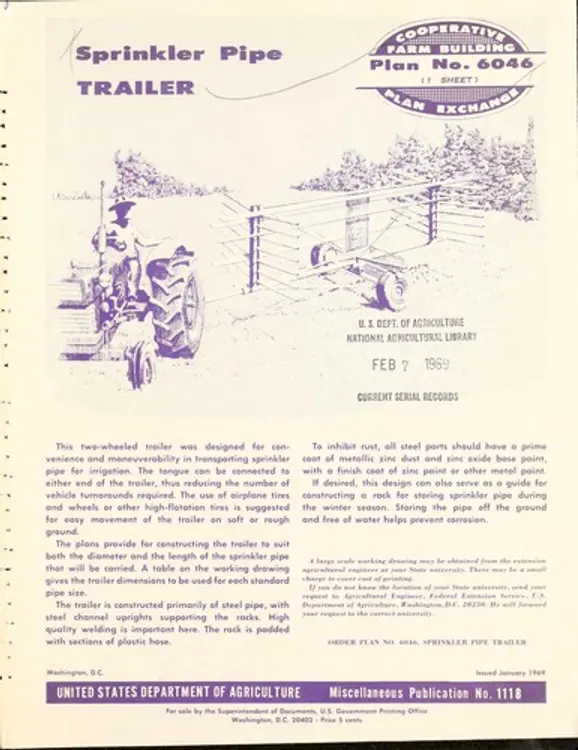 Sprinkler pipe trailer cover