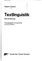 Cover image for Textlinguistik