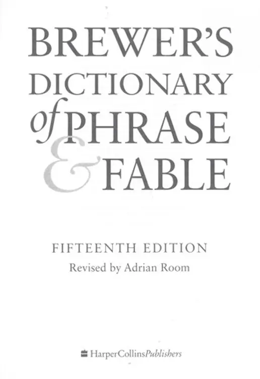 Brewer's dictionary of phrase & fable cover