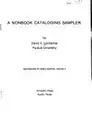 Cover image for A nonbook cataloging sampler